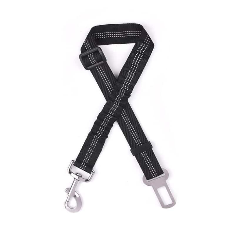 ceinture de sécurité pour harnais chien noir