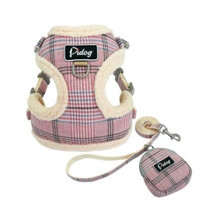 Harnais veste confortable pour Chihuahua style anglais rose Harnais veste confortable pour Chihuahua style anglais rose