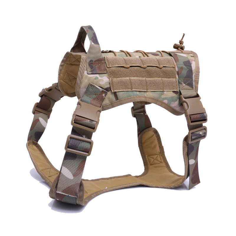 harnais tactique militaire chien camouflage