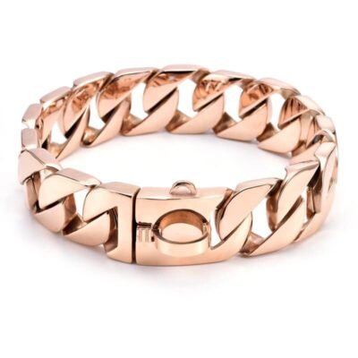 Collier chaîne luxe pour grand chien or Collier chaîne luxe pour grand chien or