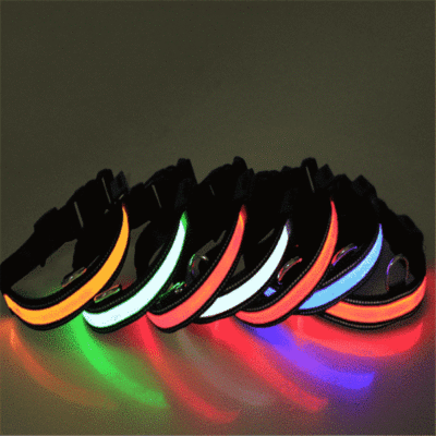 Collier lumineux pour chien, chargement solaire et usb Collier lumineux pour chien, chargement solaire et usb