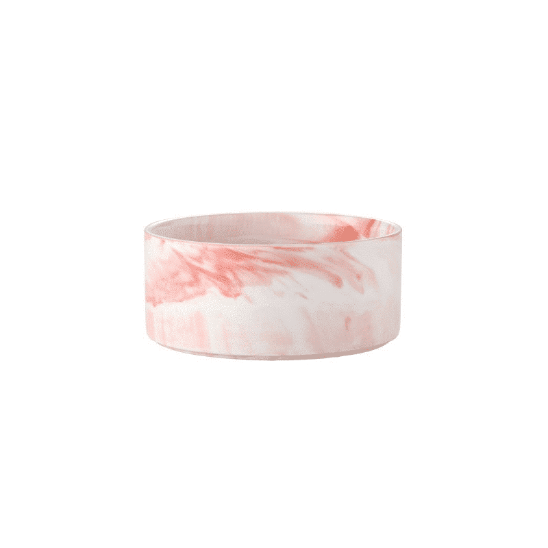 Gamelle-en-céramique-pour-chien-marbre-rose