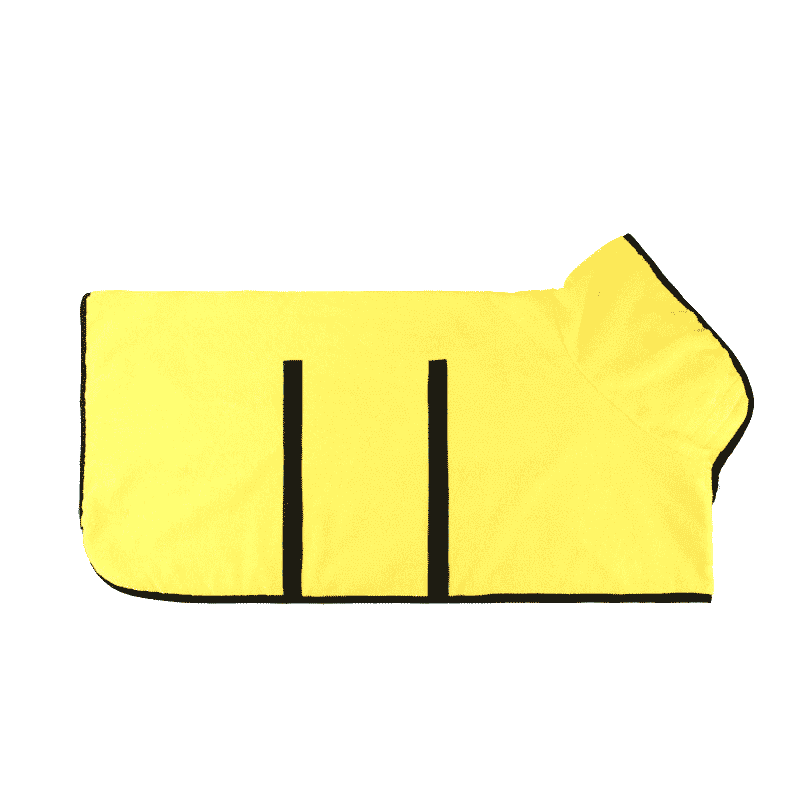 Peignoir-séchant-chien-jaune