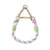 Collier tresse chainette arc en ciel berger blanc suisse Collier tresse chainette arc en ciel berger blanc suisse
