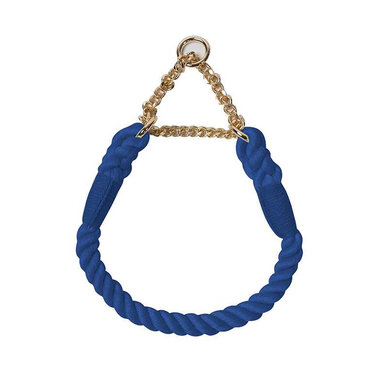 Collier-tresse-chainette-bleu-marine-chow-chow