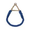 Collier tresse chainette bleu marine pinscher nain Collier tresse chainette bleu marine pinscher nain
