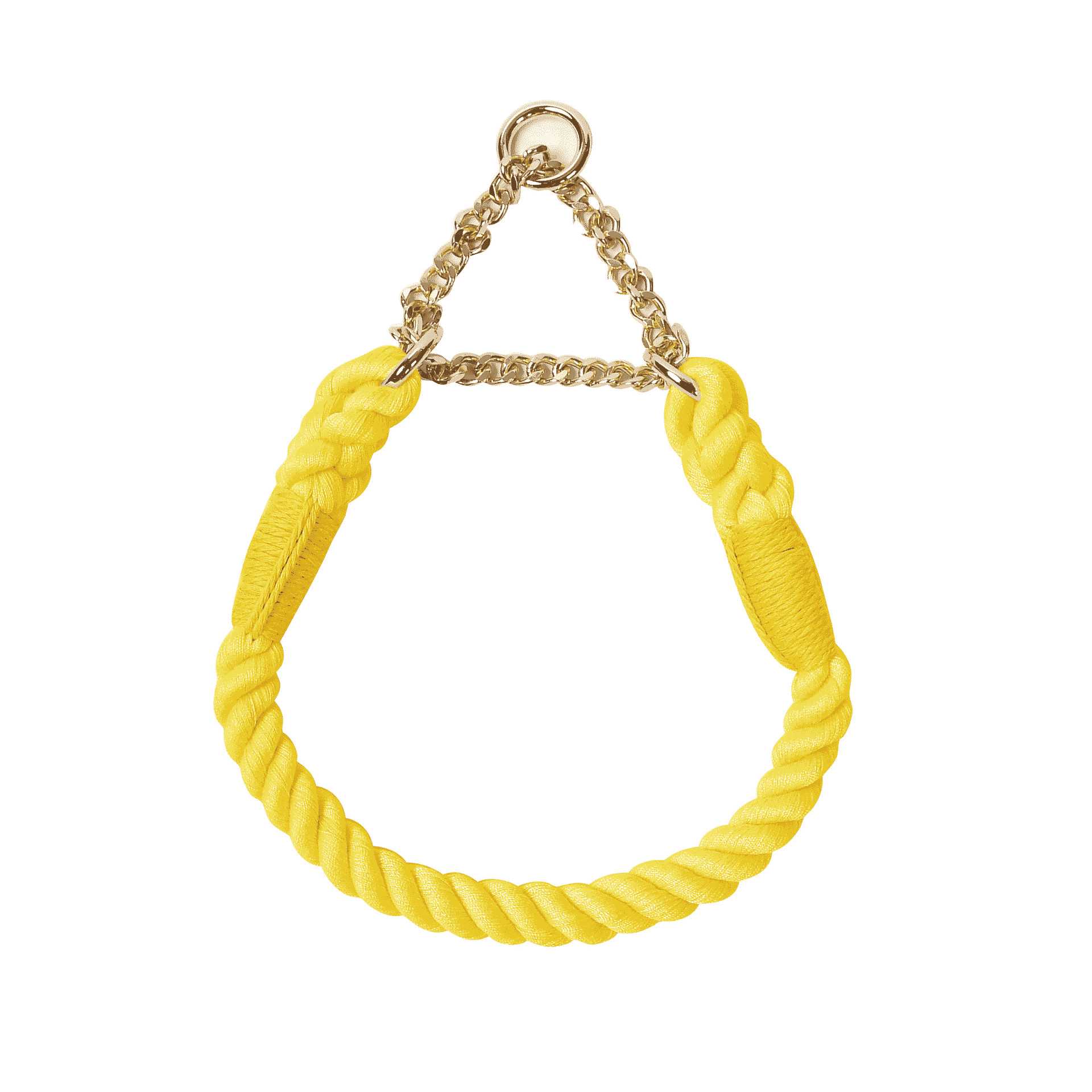 Collier-tresse-chainette-jaune-chow-chow