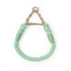 Collier tresse chainette vert terre neuve Collier tresse chainette vert terre neuve
