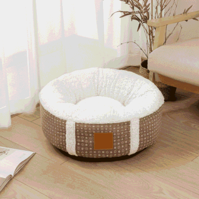 Panier confortable rond pour carlin Panier confortable rond pour carlin