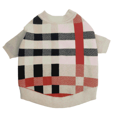 Pull pour teckel à carreaux Pull pour teckel à carreaux