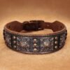 collier rivets cuir noir beauceron collier rivets cuir noir beauceron