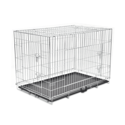 Boîte De Transport Chien Aluminium 80x85x69 Cm - Design Trapézoïdal - Confort Et Sécurité Maximale