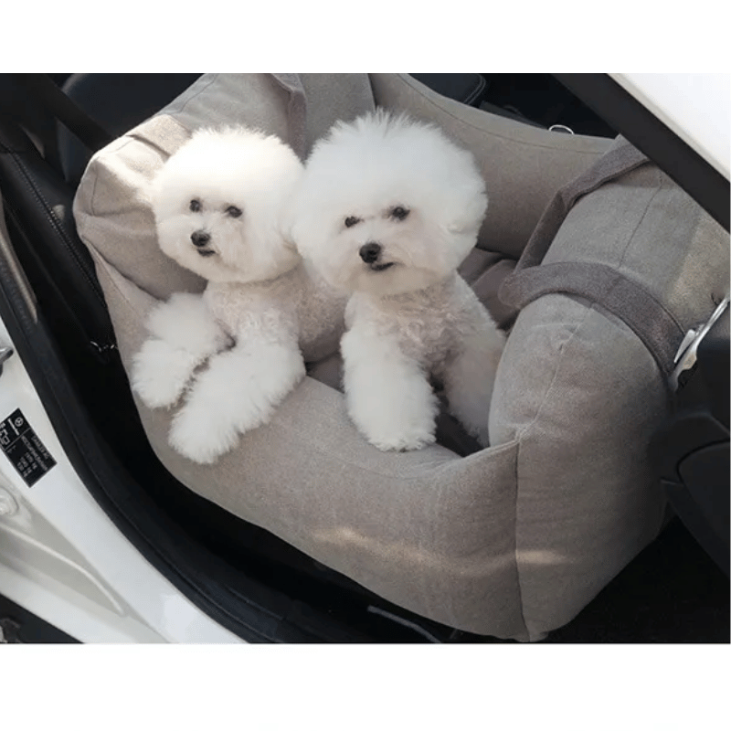 Panier chien voiture confortable beige