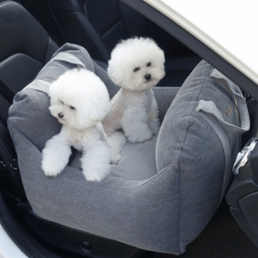 Panier chien voiture confortable gris