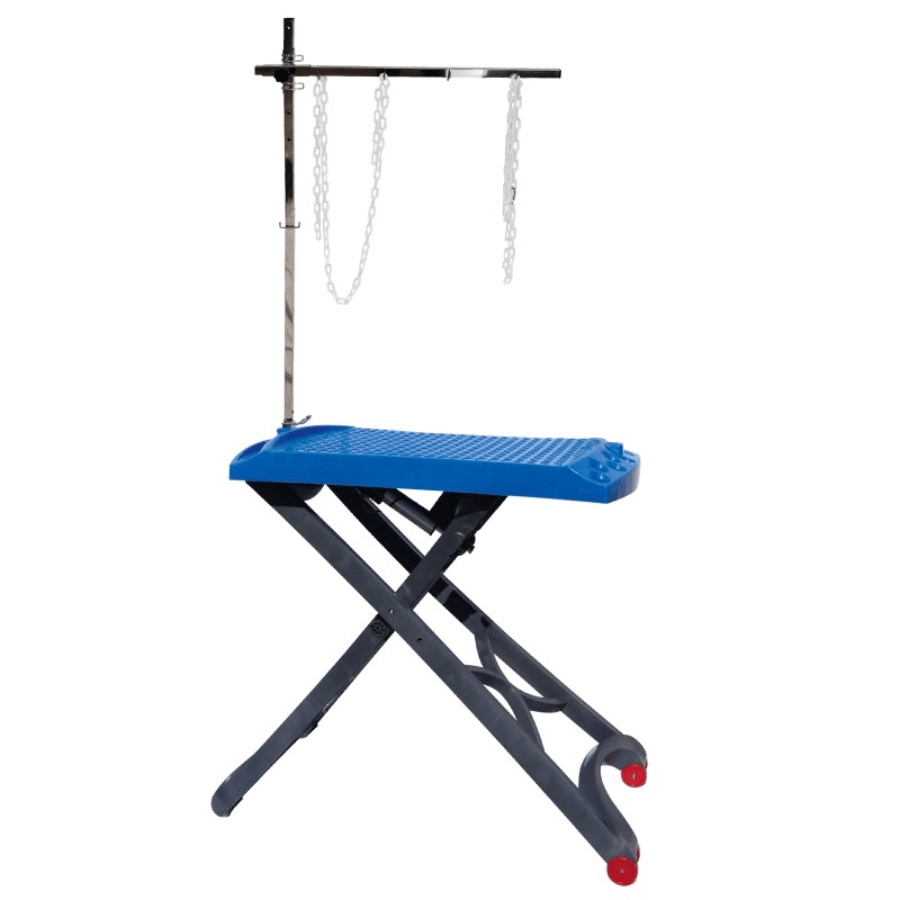 Table de toilettage élévatrice rectangulaire bleu - Electrique - 100x60 cm