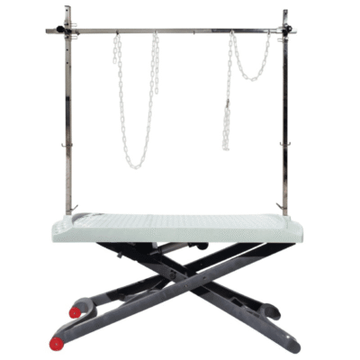 Table de toilettage élévatrice rectangulaire gris clair - Electrique - 130x60 cm Table de toilettage élévatrice rectangulaire gris clair - Electrique - 130x60 cm