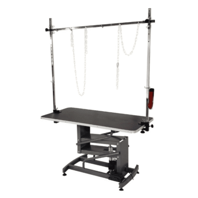 Table de toilettage élévatrice noir - Châssis Electrique - 120x60 cm Table de toilettage élévatrice noir - Châssis Electrique - 120x60 cm