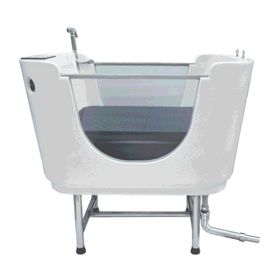 Baignoire balnéo sur pieds blanc pour chien - Hydrotherapie + Spa - 100x60 cm Baignoire balnéo sur pieds blanc pour chien - Hydrotherapie + Spa - 100x60 cm
