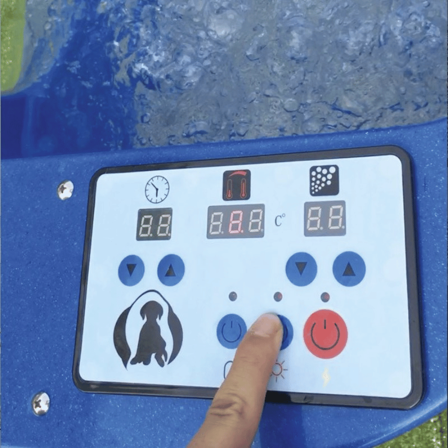 Baignoire balnéo sur pieds blanc pour chien - Hydrotherapie + Spa - 100x60 cm