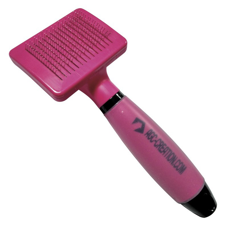 Brosse carde auto-nettoyante à picots dur pour petit chien