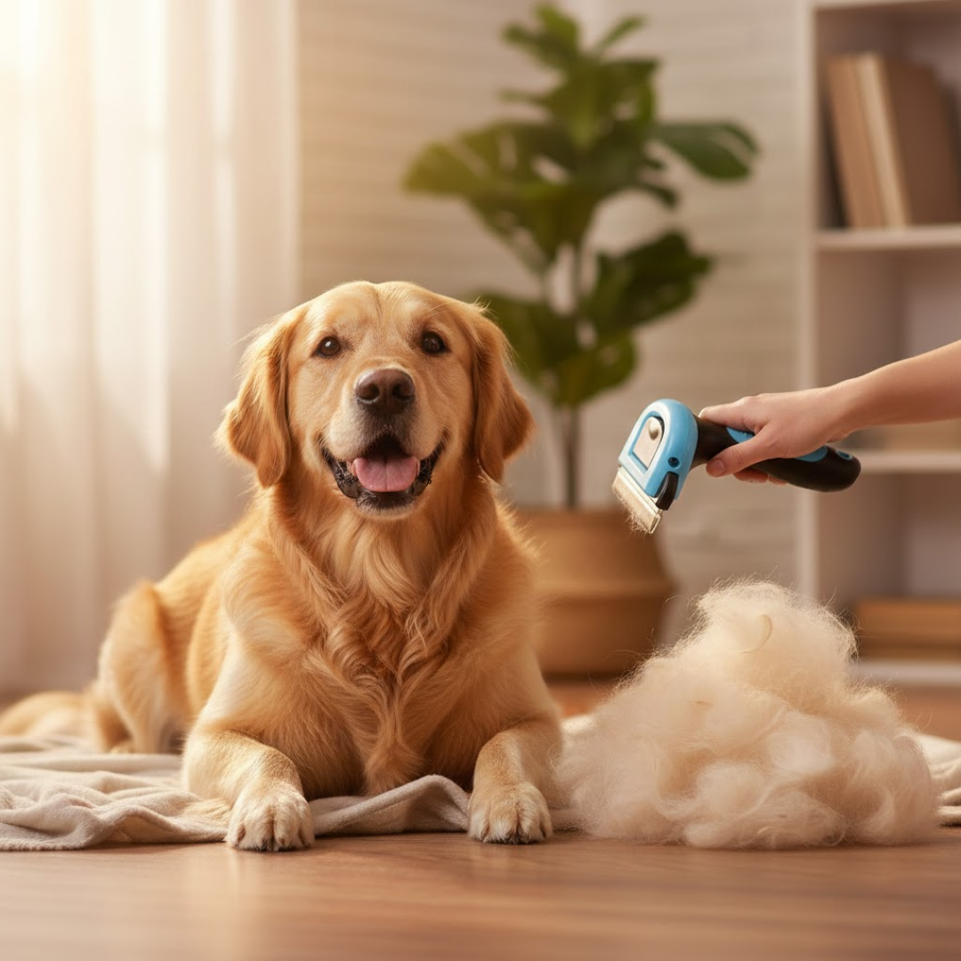 brosse anti mue chien