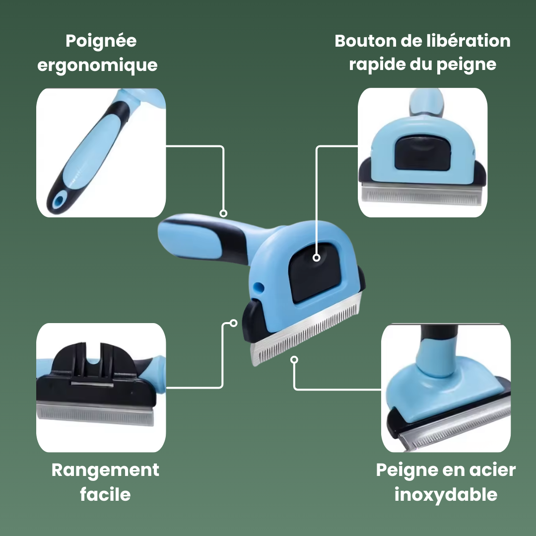 caracteristiques brosse anti mue chien
