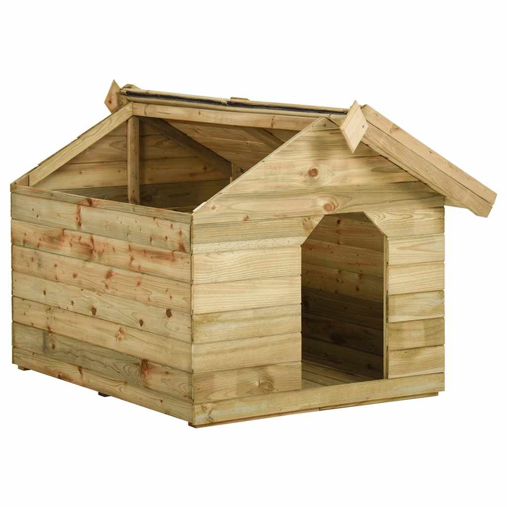 Niche de jardin avec toit ouvrant en bois de pin imprégné - 105 x 125 x 90 cm Niche de jardin avec toit ouvrant en bois de pin imprégné - 105 x 125 x 90 cm