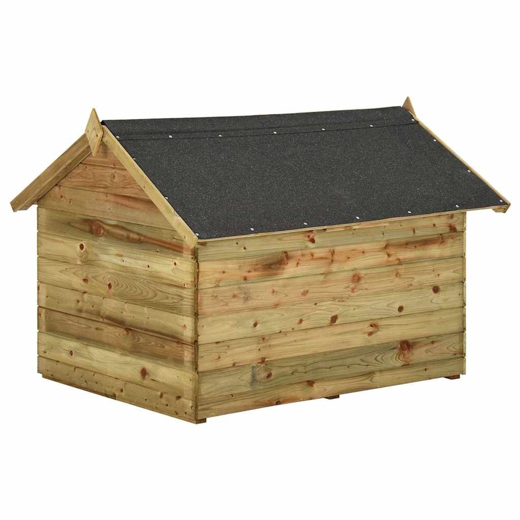Niche de jardin avec toit ouvrant en bois de pin imprégné - 105 x 125 x 90 cm Niche de jardin avec toit ouvrant en bois de pin imprégné - 105 x 125 x 90 cm