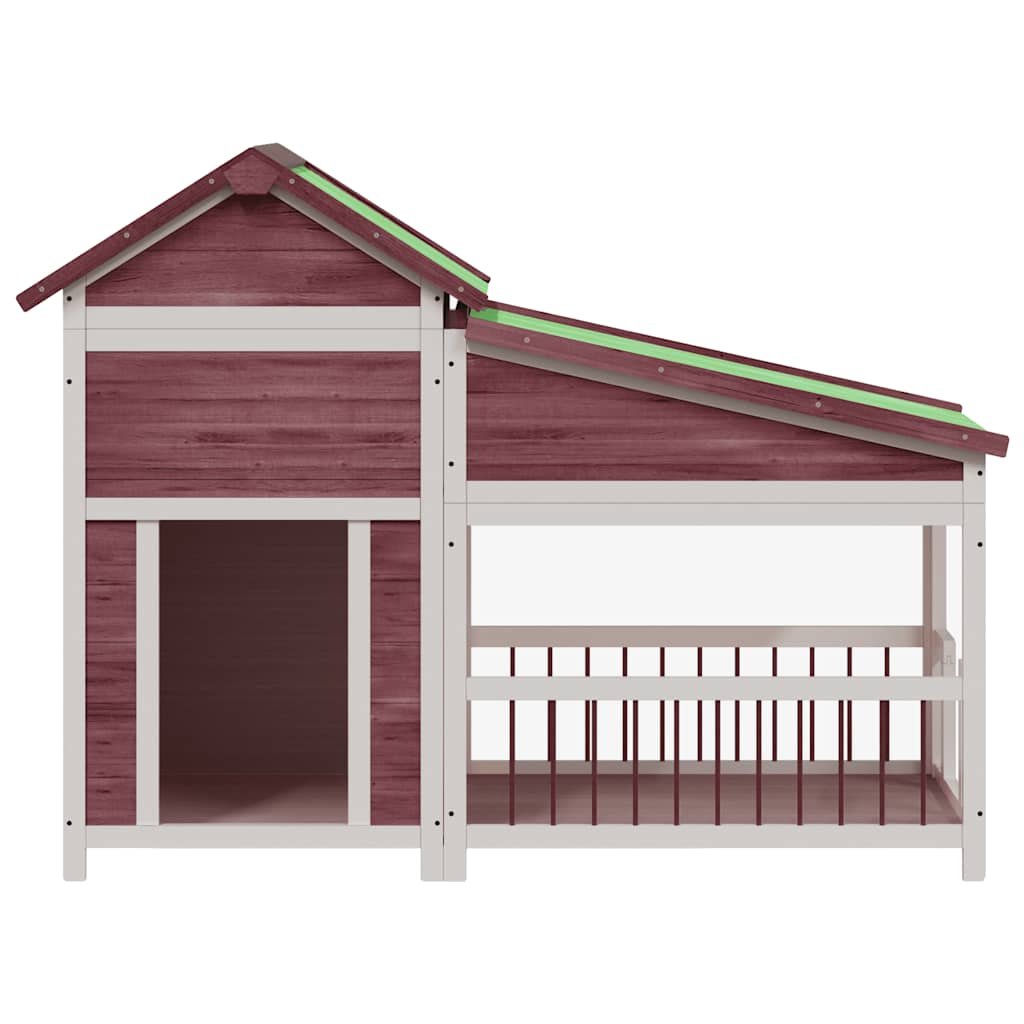 Niche XXL pour chien moka en bois de pin solide - 143 x 60,5 x 109 cm Niche XXL pour chien moka en bois de pin solide - 143 x 60,5 x 109 cm