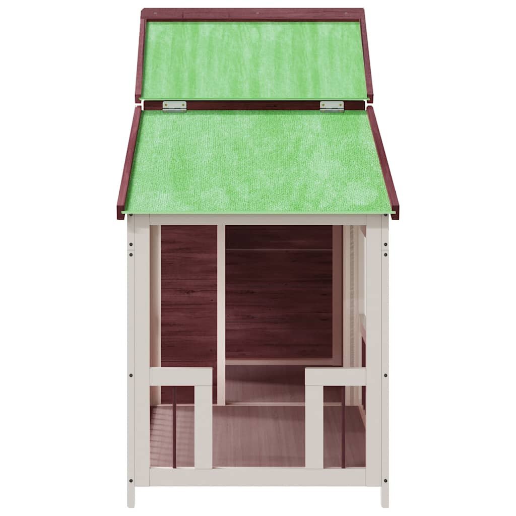 Niche XXL pour chien moka en bois de pin solide - 143 x 60,5 x 109 cm Niche XXL pour chien moka en bois de pin solide - 143 x 60,5 x 109 cm