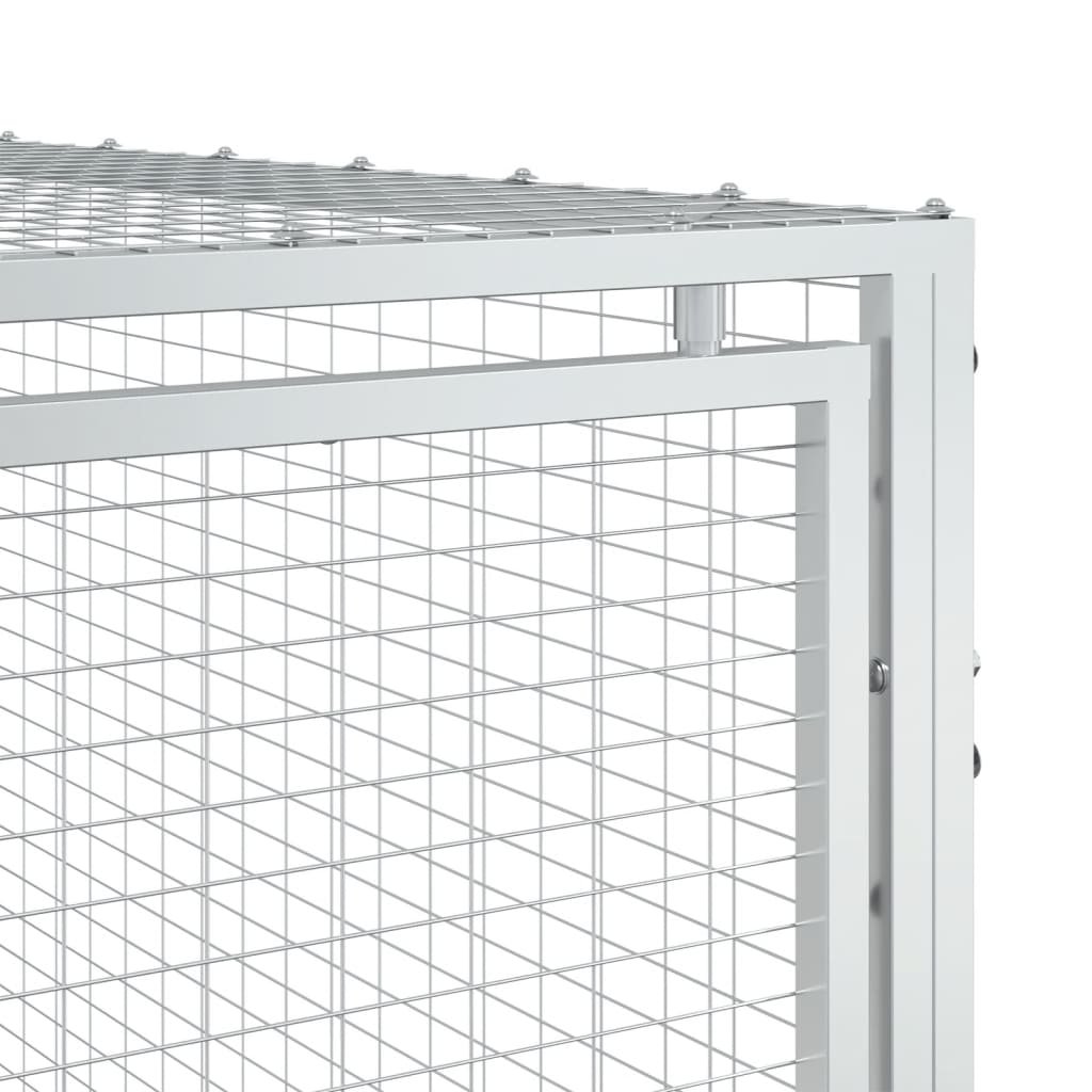 Niche pour chien avec enclos Acier galvanisé 153 x 91 x 110 cm Niche pour chien avec enclos Acier galvanisé 153 x 91 x 110 cm