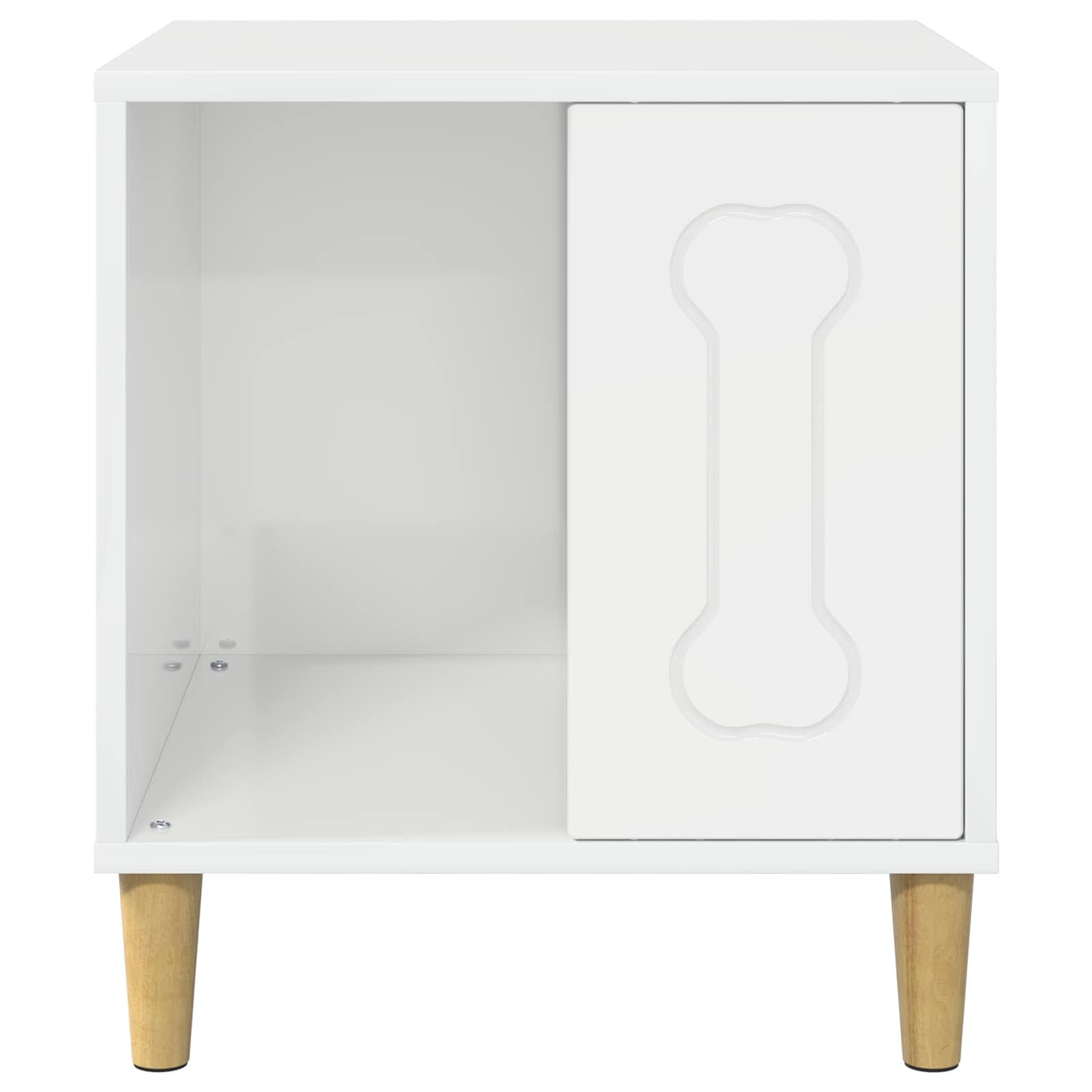 Niche maison design pour petit chien en bois d'ingénierie blanc - 44 x 42 x 49 cm Niche maison design pour petit chien en bois d'ingénierie blanc - 44 x 42 x 49 cm