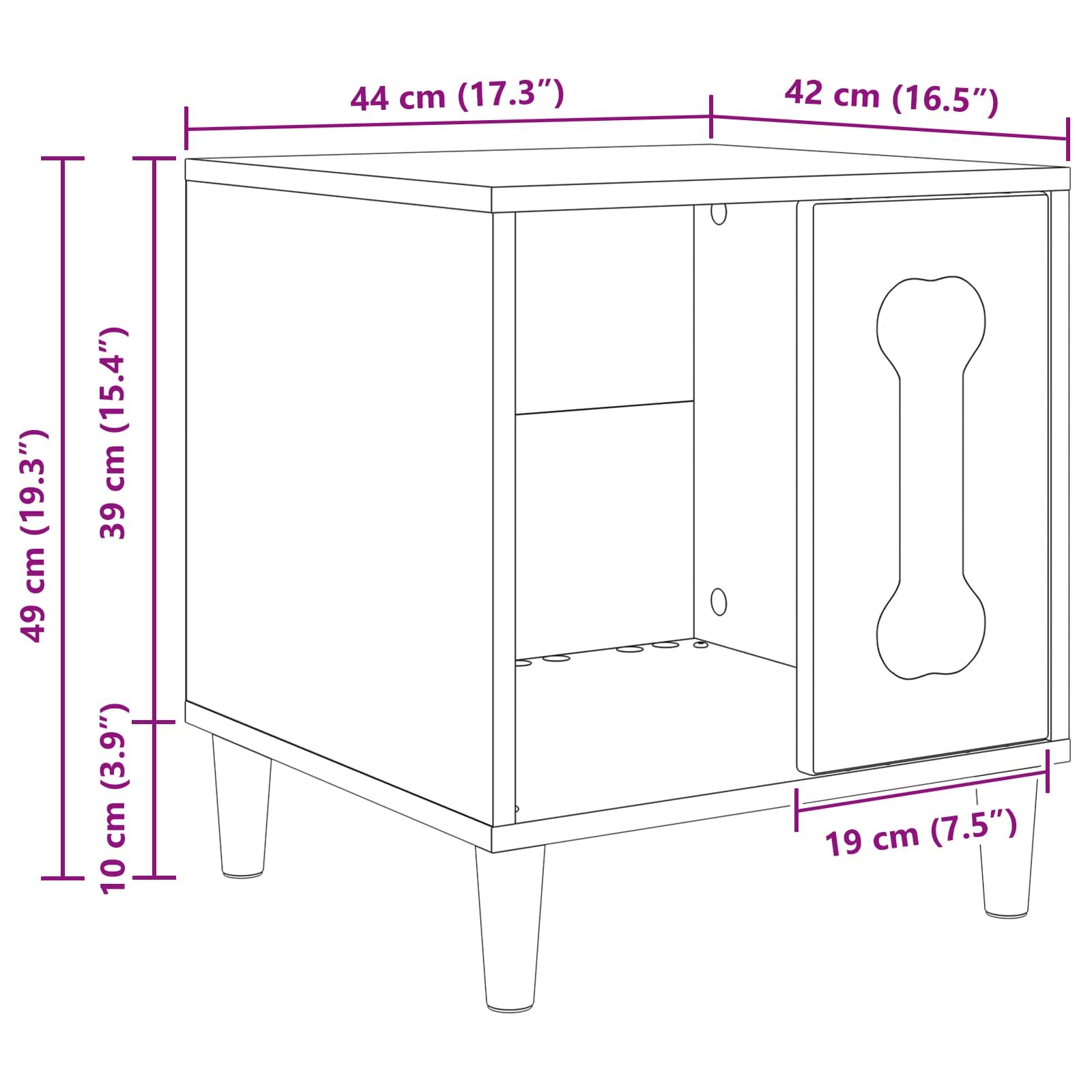 Niche maison design pour petit chien en bois d'ingénierie blanc - 44 x 42 x 49 cm Niche maison design pour petit chien en bois d'ingénierie blanc - 44 x 42 x 49 cm